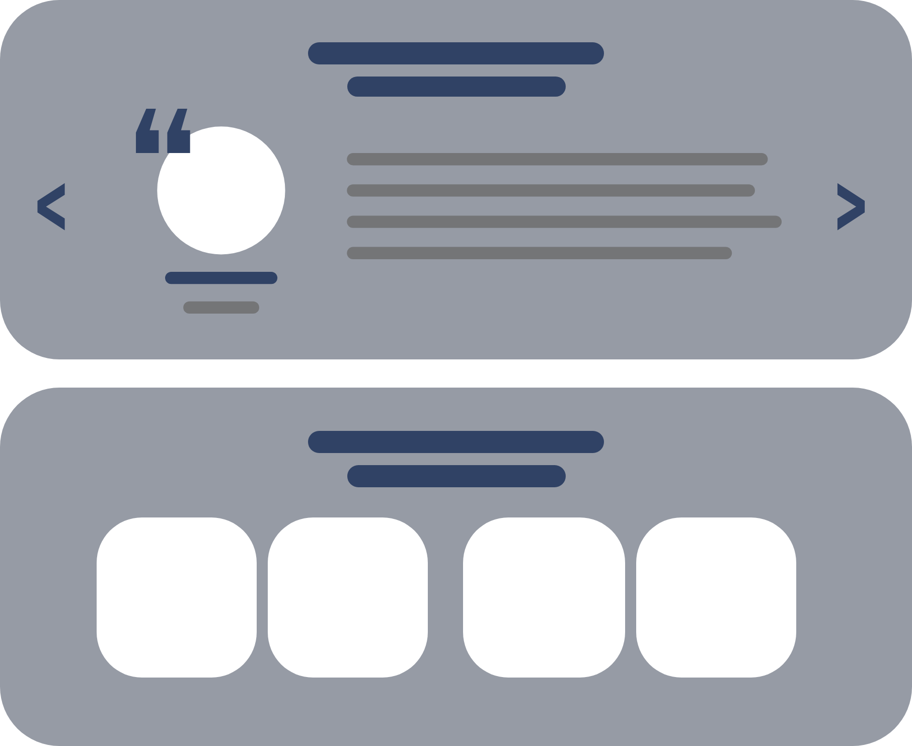 Problem Wireframes - Grey wireframes